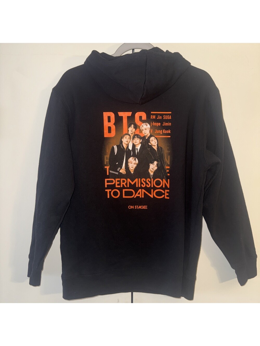 Official BTS Permission to Dance On Stage Concert Tour Black Hoodie Medium